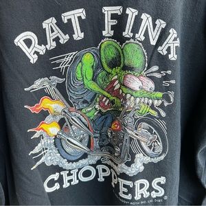 Rat Fink Men’s Motorcycle Chopper T-Shirt Size Large
